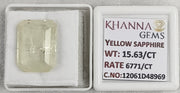 15.63/CT Natural Yellow Sapphire With Govt Lab Certificate-12061D48969